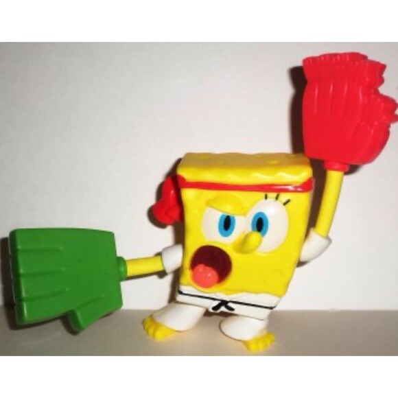 SPONGEBOB SQUAREPANTS Karate Collectible McDonalds Toy #2 Action Figure 2012 - Picture 1 of 3
